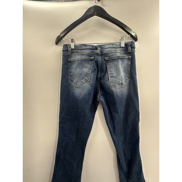 Miss Me Darkwash Mid Rise Bootcut Plain Jeans Womens Size 29 Western Cowgirl - Picture 8 of 14